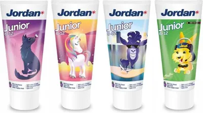 Produktbild von 1x Jordan Junior Zahnpasta für Kinder von 6-12 Jahren, 50 ml Mischung