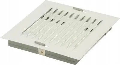 Produktbild von Metall-Winkelgitter im Rahmen mit Netz 14 x 14 cm, weiß - RX 02-705