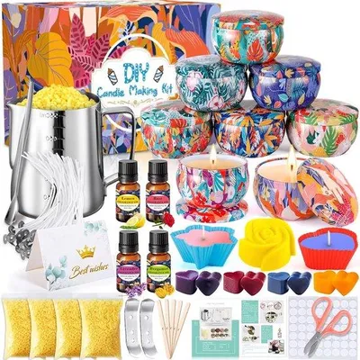 Produktbild von Famanu Kerzenmacher-Set - DIY Duftkerzen-Set mit Zubehör