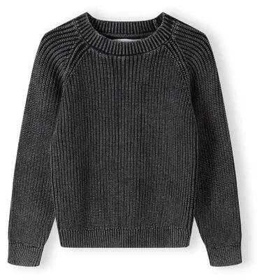 Minoti Pullover Schwarz für Jungen, Vorderansicht