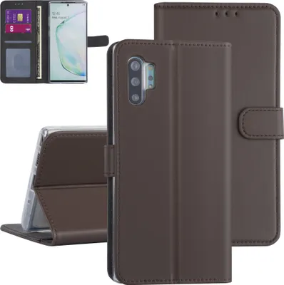 Produktbild von Samsung Galaxy Note 10 Plus Brown Book type case - Card holder