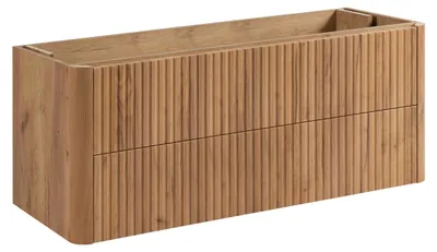 Obrázok produktu pre Skrinka do kúpeľne, rozmer 120 cm, Imitácia dreva "Craft-Eiche", rovná doska, rozmer 120,8 x 44,2 x 50 cm