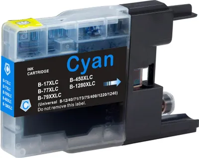Immagine prodotto di TECHTEK Inchiostro sostituisce LC1280XLC, LC17, LC450, LC77, LC79 compatibile con [Brother] DCP-J 525 N, DCP-J 525 W, DCP-J 725 DW, DCP-J 925 DW, DCP