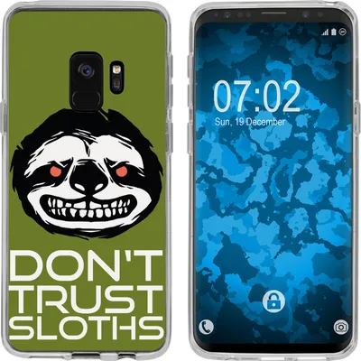 Produktbild von PhoneNatic Case kompatibel mit Samsung Galaxy S9 Silikon-Hülle Crazy Animals Faultier M3