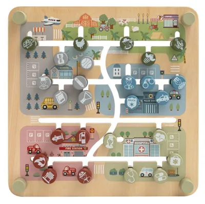 Immagine prodotto di 2Kids Toys: Labirinto a doppio lato, tema "Città" e "Alfabeto"