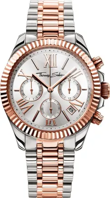 Produktbild von Thomas Sabo Damen Chronograph silber/roségoldfarben WA0221-272-201