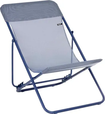 Produktbild von Sonnenliege Lafuma Maxi Transat 62 x 77 x 8,2 cm blau aus Stahl und Textilgewebe, Klappfunktion für eine platzsparende L