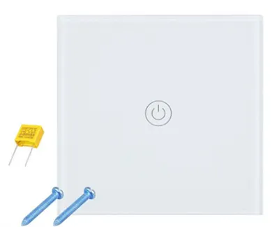 Image de Interrupteur d'éclairage à un bouton blanc