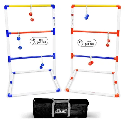 Imagen del producto de Juego de lanzamiento de aros con dos estructuras y 6 aros - Incluye bolsa de transporte