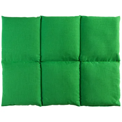 Produktbild von Rapssamenkissen groß 40x30cm 6-Kammer - froschgrün - Wärmekissen Körnerkissen z.B. als Rückenkissen & Bauchkissen - Rapskissen 30x40 - froschgrün