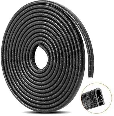 Image de Protection en caoutchouc pour les bords des portières de voiture, noir, 5 mètres, universelle