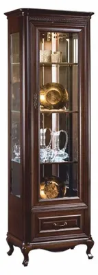 Produktbild von Casa Padrino Luxus Barock Vitrine Dunkelbraun 66,2 x H. 206,6 cm - Barock Möbel