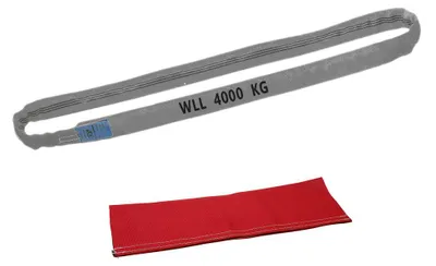 Produktbild von Dönges Rundschlinge EN1492-1, 4,0t, 4,0 m Nutzlänge, mit Kantenschoner