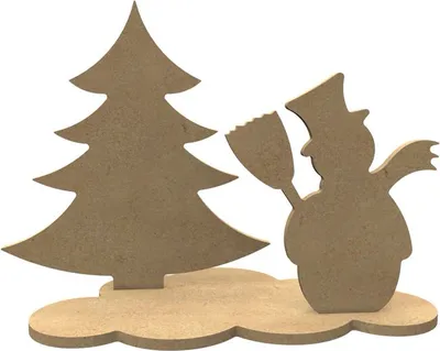Produktbild von Gomille MDF-Figuren Schneemann-Set 24x19 cm