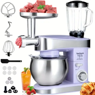 Obrázok produktu pre Kuchynský robot – Kuchynský mixér – 1200 W výkonný motor – 6-litrová nerezová misa