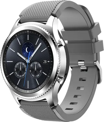 Produktbild von Uhren Armband für Samsung Galaxy Watch 3 45mm 46mm / für Huawei Watch GT GT2 Watch 2 Classic Pro / 22mm Stegbreite weiches Silikon Sport GRAU