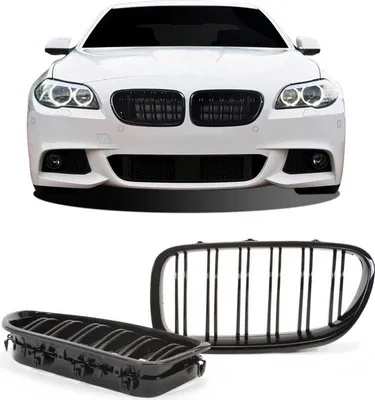 Image de Calandre JOM Pare-chocs avant pour BMW Series 5 F10/F11/F18 2010-2015 ABS Noir