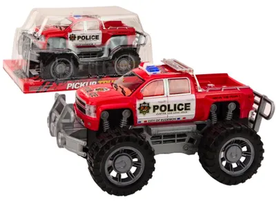 Obrázok produktu pre Policajné auto Pickup Červené terénne policajné auto