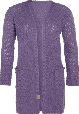 Produktbild von Knit Factory Luna Strickjacke - Violett - 40/42 - Mit Taschen