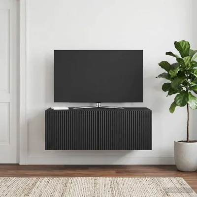 Obrázok produktu pre Maison Exclusive – Nástenná skrinka na televízor, čierna, 78,5 x 41 x 30 cm