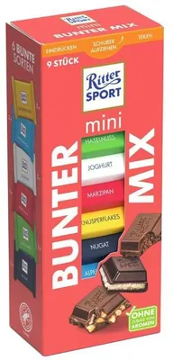 Produktbild von Ritter Sport Schokolade Mini Bunter Mix 1378C sort 150g