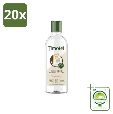 Immagine prodotto di 20 flaconi di shampoo nutriente 2-in-1 Timotei - 300 ml - Confezione grande - 20 pezzi