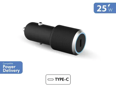 Image de Chargeur voiture USB C 25W PD Noir
