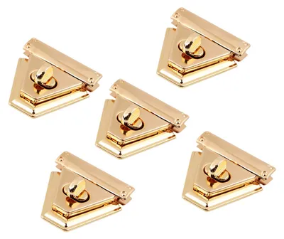 5er Set Eleganter Drehverschluss für Taschen und Geldbörsen roségold