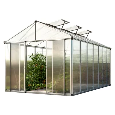Produktbild von GFP Gewächshaus RUBIN 7 aus Alu 262x445 cm, starke 10 mm Doppelstegplatten formstabil und witterungsbeständig