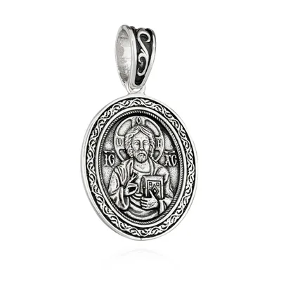 Produktbild von Ikone Anhänger Jesus Christus 925 Silber Gottesmutter von Kasan 23,5mm x 20mm