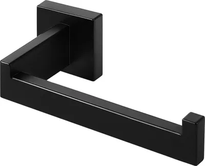 Image de Distributeur de papier toilette Acier inoxydable Noir Carré pour cuisine Salle de bains