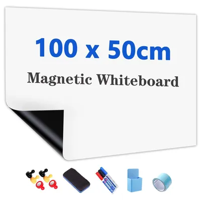 Image de Film magnétique pour tableau blanc, dimensions 100 x 50 cm, avec accessoires