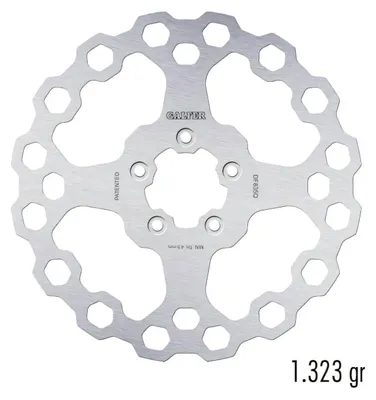 Image de Disque de frein Galfer DF835Q CUBIQ®, rigide, avant, de 300x5 mm, pour Harley Davidson CVO