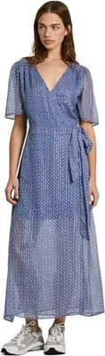 Produktbild von Pepe Jeans Pl953566 Kurzarm Langes Kleid Blau M Damen Blau M
