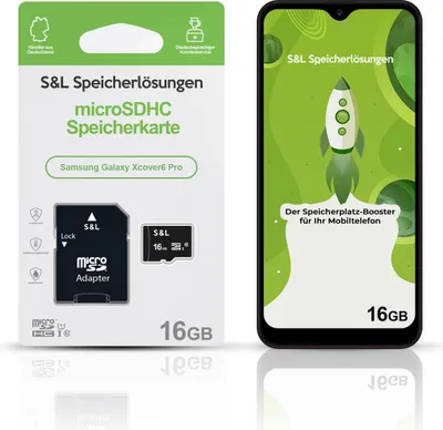 Produktbild von microSD Speicherkarte S&L für Samsung Galaxy Xcover6 Pro - Speicherkapazität: 16 GB
