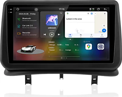 Produktbild von Carplay 9.5 Zoll Android 13 Autoradio Für Renault Clio 3 2005-2014 GPS Navi DAB+4G WIFI SWC 2GB+64GB