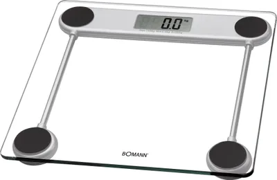 Produktbild von Bomann digitale Personenwaage mit Glas-Oberfläche | Waage Personen mit Messbereich von 2,5–150 kg | Körperwaage mit LCD-Display | Wage PW 1417 CB