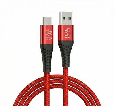 Produktbild von USB A auf USB C Kabel 1m 60W Schnellladekabel, Datenkabel für iPhone Samsung Pixel iPad, Nylon, Rot