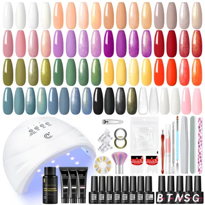 Produktbild von COSCELIA Gel Nägel Selber Set 3 Stück Poly Gel Nail Polish 15 Stück UV Nagellack Starterset Nail Art Gel Polish Kit Nail Art System für Zuhause
