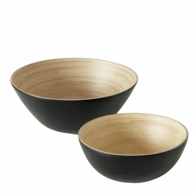 Image de Set de bols BAMBO, 2 pièces, Ø 7-10 cm, noir