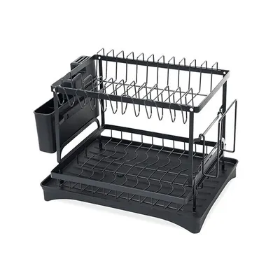 Produktbild von Geschirrabtropfer, zweistufiges Abtropfgestell, Besteckkorb, 42 x 29 cm