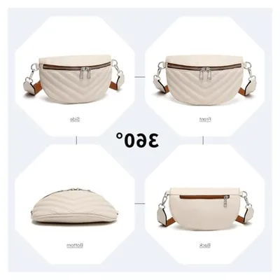 Produktbild von Bauchtasche Damen Umhängetasche Crossbody Bag mit verstellbarem und abnehmbarem Breiten Riemen
