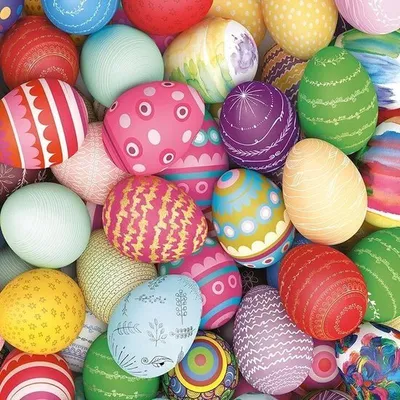 Produktbild von RP 20 Servietten Colourful Eggs - Ostereier in kunterbunten Farben 33x33cm