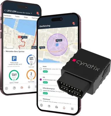 Produktbild von 4G GPS-Tracker für Fahrzeuge, mit Echtzeit-Ortung und umfassenden Diagnosemeldungen