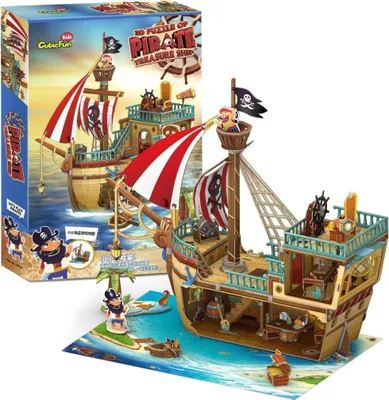 Image de Casse-tête 3D Bateau pirate avec trésor