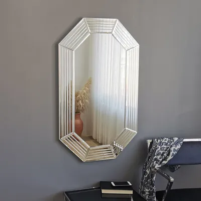 Image de Skye Decor, A310D- A310DNOS, argent, miroir mural, 100 x 60 cm, 100 % MDF