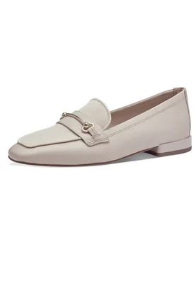 Produktbild von Tamaris Damen Slipper/ Loafer Beige Leder-Textil-MixGröße:37