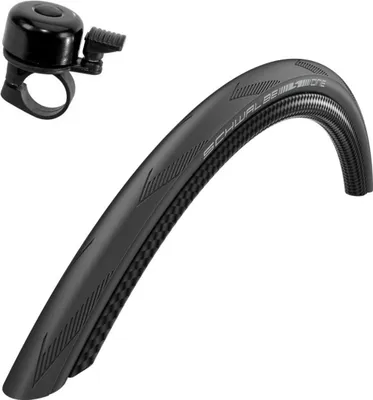 Zdjęcie produktu dla 1 szt. opona składana Schwalbe ONE Performance RaceGuard do rowerów szosowych 23-622 (28 x 1,00") wraz z dzwonkiem rowerowym