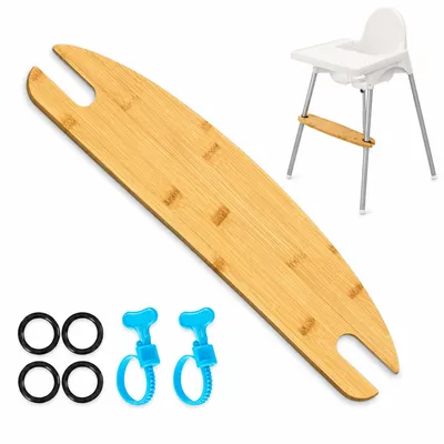 Produktbild von Bambus Hochstuhl Fußstütze verstellbar, rutschfestes Kinder Hochstuhl Zubehör für Baby高椅 – natürliche & sichere Halterung