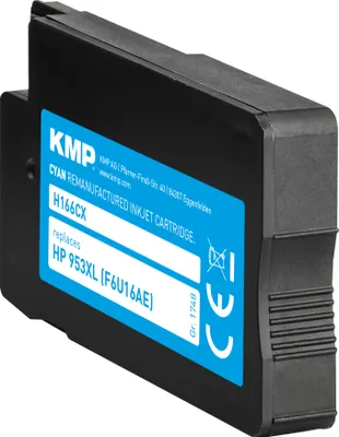Produktbild von KMP Tintenpatrone passend für HP 953XL Cyan F6U16AE mit neuem KMP Hybrid-Chip